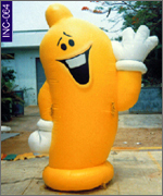 Inflatable condom, click here to see large picture.