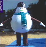 Snow Man Inflatable Costume, click here to see large picture.
