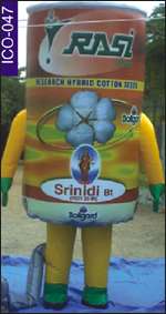 Tin Shape Inflatable Costume, click here to see large picture.