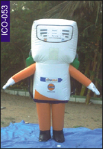 Petrol Bunk Shape Inflatable Costume, click here to see large picture.