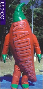 Radio Mirchi Chilli Inflatable Costume, click here to see large picture.