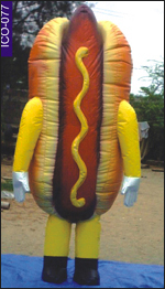 Hot Dog Inflatable Costume, click here to see large picture.