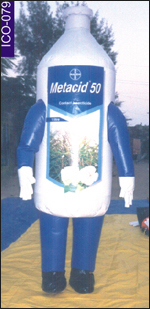 Metacid Bottle Shape Inflatable Costume, click here to see large picture.