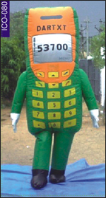 Dartxt Mobile Inflatable Costume, click here to see large picture.