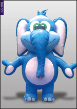 Elephant Inflatable Costume, click here to see large picture.