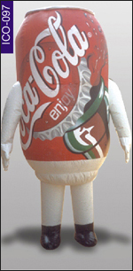 Coca Cola Inflatable Costume, click here to see large picture.