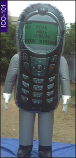 Motorola Inflatable Costume, click here to see large picture.