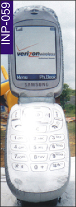 Samsung flip mobile Inflatable, click here to see large picture.